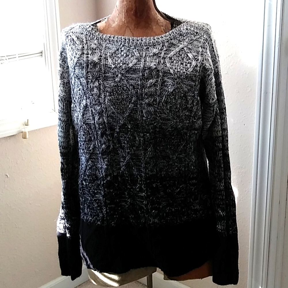 White Gradient Soft Sweater size medium